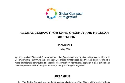 Global Compact for Safe, Orderly and Regular Migration, Final Draft, 11 July 2018