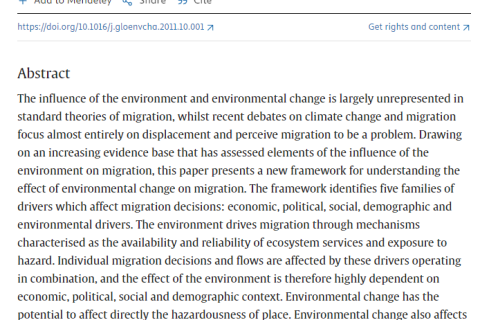 The Effect of Environmental Change on Human Migration