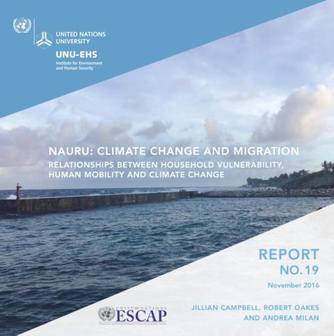 Nauru: Climate Change and Migration - Relationships Between Household Vulnerability, Human Mobility and Climate Change