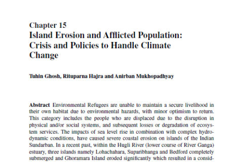 Island Erosion and Afflicted Population: Crisis and Policies to Handle Climate Change