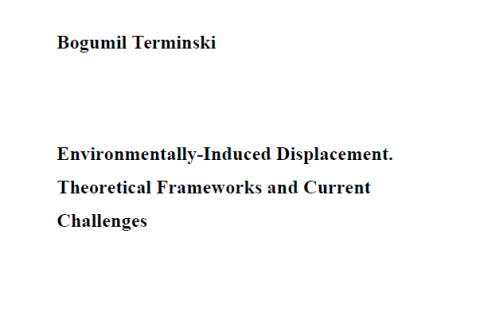 Environmentally-Induced Displacement: Theoretical Frameworks and Current Challenges