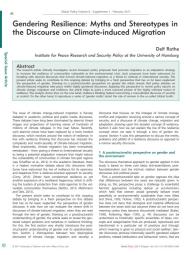 Gendering Resilience: Myths and Stereotypes in the Discourse on Climate-induced Migration